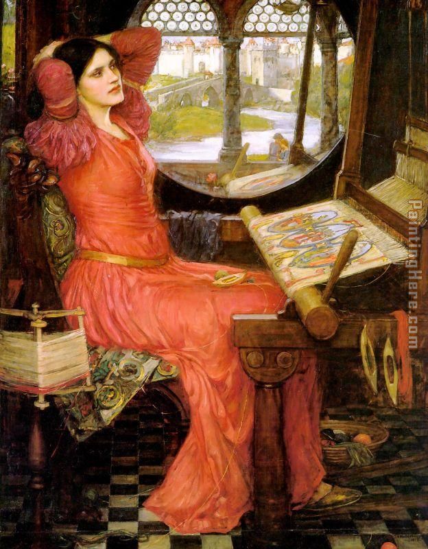 said the Lady of Shalott painting - John William Waterhouse said the Lady of Shalott art painting